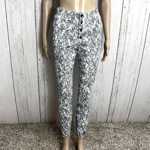 COPY - Nicki Minaj Hi Rise Skinny Cotton Spandex Pants Button Fly Junior 3/4 Wo…